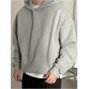 imageSOLY HUX Mens Oversized Hoodies Long Sleeve Drop Shoulder Basic Pullover Sweatshirt with HoodLight Grey