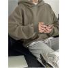 imageSOLY HUX Mens Oversized Hoodies Long Sleeve Drop Shoulder Basic Pullover Sweatshirt with HoodPure Green