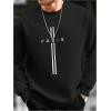 imageSOLY HUX Sweatshirts for Men Letter Print Long Sleeve Crew Neck Casual Pullover TopsBlack Letter
