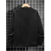 imageSOLY HUX Sweatshirts for Men Letter Print Long Sleeve Crew Neck Casual Pullover TopsBlack Letter