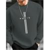 imageSOLY HUX Sweatshirts for Men Letter Print Long Sleeve Crew Neck Casual Pullover TopsDark Grey Letter