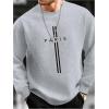 imageSOLY HUX Sweatshirts for Men Letter Print Long Sleeve Crew Neck Casual Pullover TopsLight Grey Letter