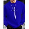 imageSOLY HUX Sweatshirts for Men Letter Print Long Sleeve Crew Neck Casual Pullover TopsRoyal Blue Letter