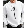 imageSOLY HUX Sweatshirts for Men Letter Print Long Sleeve Crew Neck Casual Pullover TopsWhite Letter