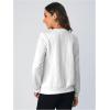 imageSOLY HUX Womens Half Zip Sweatshirt Crew Neck Long Sleeve Cable Knit Pullover TopsPlain White