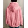 imageSOLY HUX Womens Plus Size Hoodies Drawstring Long Sleeve Drop Shoulder Textured Pullover SweatshirtPlain Pink