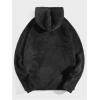 imageSOLY HUX Zip Up Hoodies Men Graphic Hoodies for Men Quarter Zip Pullover Fuzzy Sherpa Warm Hooded SweatshirtBlack Letter
