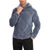 imageSOLY HUX Hoodies for Men Graphic Fuzzy Sherpa Pullover Hoodie Long Sleeve Winter Fleece Hooded SweatshirtDusty Blue