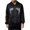 imageSOLY HUX Mens Graphic Zip Up Hoodies Sweatshirt Drawstring Long Sleeve Casual Streetwear JacketBlack Graphic
