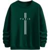 imageSOLY HUX Sweatshirts for Men Letter Print Long Sleeve Crew Neck Casual Pullover TopsDark Green Letter