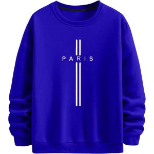 imageSOLY HUX Sweatshirts for Men Letter Print Long Sleeve Crew Neck Casual Pullover TopsRoyal Blue Letter