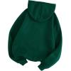 imageSOLY HUX Hoodies for Women Drawstring Long Sleeve Drop Shoulder Pullover Sweatshirt with PocketPlain Dark Green