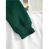 imageSOLY HUX Hoodies for Women Drawstring Long Sleeve Drop Shoulder Pullover Sweatshirt with PocketPlain Dark Green