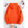 imageSOLY HUX Hoodies for Women Drawstring Long Sleeve Drop Shoulder Pullover Sweatshirt with PocketPure Orange