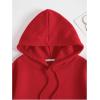 imageSOLY HUX Hoodies for Women Drawstring Long Sleeve Drop Shoulder Pullover Sweatshirt with PocketPure Red