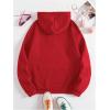 imageSOLY HUX Hoodies for Women Drawstring Long Sleeve Drop Shoulder Pullover Sweatshirt with PocketPure Red
