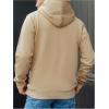 imageSOLY HUX Mens Graphic Hoodies Floral Letter Print Drawstring Long Sleeve Oversized Pullover SweatshirtApricot Floral