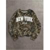 imageSOLY HUX Womens Camo Graphic Crewneck Sweatshirt Long Sleeve Y2K Vintage Pullover Streetwear TopsMulticoloured Letter