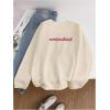 imageSOLY HUX Womens Crewneck Graphic Sweatshirts Long Sleeve Oversized Loose Fit Shirts Drop Shoulder Pullover Casual TopsApricot Pink Letter