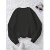 imageSOLY HUX Womens Crewneck Graphic Sweatshirts Long Sleeve Oversized Loose Fit Shirts Drop Shoulder Pullover Casual TopsBlack Red Letter