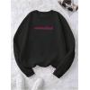 imageSOLY HUX Womens Crewneck Graphic Sweatshirts Long Sleeve Oversized Loose Fit Shirts Drop Shoulder Pullover Casual TopsBlack Red Letter