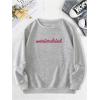imageSOLY HUX Womens Crewneck Graphic Sweatshirts Long Sleeve Oversized Loose Fit Shirts Drop Shoulder Pullover Casual TopsGrey Letter