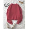imageSOLY HUX Womens Crewneck Graphic Sweatshirts Long Sleeve Oversized Loose Fit Shirts Drop Shoulder Pullover Casual TopsRedwood Letter