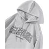 imageSOLY HUX Womens Cute Hoodies Graphic Preppy Sweatshirts for Teen Girls Long Sleeve Pullovers Fall Outfits with PocketsGrey Black Letter