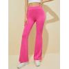 imageSOLY HUX Womens Flare Leggings High Waisted Sweatpants Bell Bottoms Bootcut Yoga PantsPlain Pink