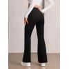 imageSOLY HUX Womens Flare Leggings High Waisted Sweatpants Bell Bottoms Bootcut Yoga PantsPure Black Solid