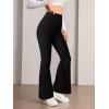 imageSOLY HUX Womens Flare Leggings High Waisted Sweatpants Bell Bottoms Bootcut Yoga PantsPure Black Solid
