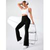 imageSOLY HUX Womens Flare Leggings High Waisted Sweatpants Bell Bottoms Bootcut Yoga PantsSolid Plain Black