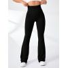 imageSOLY HUX Womens Flare Leggings High Waisted Sweatpants Bell Bottoms Bootcut Yoga PantsSolid Plain Black