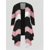 imageSOLY HUX Womens Plus Size 3 Piece Yoga Outfits Color Block Print Cardigan and Cami Tops with Pants Activewear SetBlack Geometric