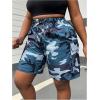 imageSOLY HUX Womens Plus Size Camo Cargo Shorts High Waisted Straight Leg Shorts Casual Summer Short PantsGrey Camo