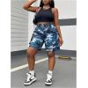 imageSOLY HUX Womens Plus Size Camo Cargo Shorts High Waisted Straight Leg Shorts Casual Summer Short PantsGrey Camo