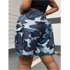 imageSOLY HUX Womens Plus Size Camo Cargo Shorts High Waisted Straight Leg Shorts Casual Summer Short PantsGrey Camo