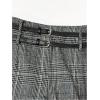 imageSOLY HUX Womens Plus Size Dress Pants Plaid Wide Leg High Waisted Work Office Tailored Pants with BeltBlue Plaid