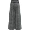 imageSOLY HUX Womens Plus Size Dress Pants Plaid Wide Leg High Waisted Work Office Tailored Pants with BeltBlue Plaid