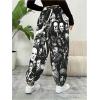 imageSOLY HUX Womens Plus Size Gothic Pants Drawstring Waist Graphic Print Joggers SweatpantsBlack Graphic