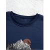 imageSOLY HUX Womens Sweatshirt Letter Print Graphic Drop Shoulder Long Sleeve Pullover TopsDark Blue Graphic