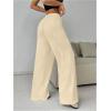 imageSOLY HUX Womens Wide Leg Sweatpants Drawstring Baggy Trousers High Waisted Loose Casual Jogger PantsPlain Beige
