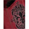 imageSOLY HUX Womens Y2K Zip Up Hoodie Streetwear Graphic Hoodies Y2k Jacket with Faux Fur Collar 90s Fall Gothic OutfitsBurgundy Graphic