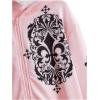 imageSOLY HUX Womens Y2K Zip Up Hoodie Streetwear Graphic Hoodies Y2k Jacket with Faux Fur Collar 90s Fall Gothic OutfitsPink Graphic