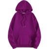 imageSOLY HUX Hoodies for Women Drawstring Long Sleeve Drop Shoulder Pullover Sweatshirt with PocketPure Purple