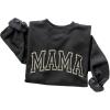 imageSOLY HUX Womens Crewneck Graphic Sweatshirts Long Sleeve Oversized Loose Fit Shirts Drop Shoulder Pullover Casual TopsDark Grey Letter
