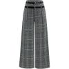 imageSOLY HUX Womens Plus Size Dress Pants Plaid Wide Leg High Waisted Work Office Tailored Pants with BeltBlue Plaid