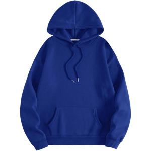 imageSOLY HUX Hoodies for Women Drawstring Long Sleeve Drop Shoulder Pullover Sweatshirt with PocketPure Royal Blue