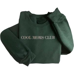 imageSOLY HUX Womens Crewneck Graphic Sweatshirts Long Sleeve Oversized Loose Fit Shirts Drop Shoulder Pullover Casual TopsDark Green Letter