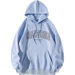 imageSOLY HUX Womens Cute Hoodies Graphic Preppy Sweatshirts for Teen Girls Long Sleeve Pullovers Fall Outfits with PocketsBlue Graphic Letter